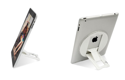 iPad用の自立スタンド付きシェルカバー