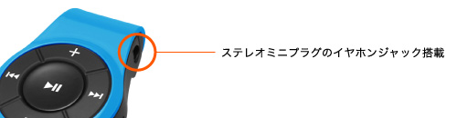 お好みのイヤホンをつけてワイヤレス音楽再生