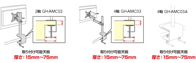 取り付け可能天板