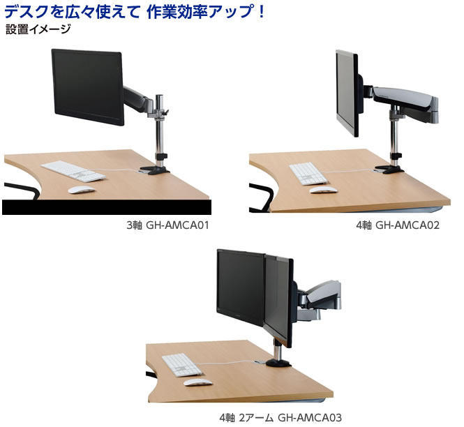 green house gh-amca02 Ver.1.5 モニターアーム