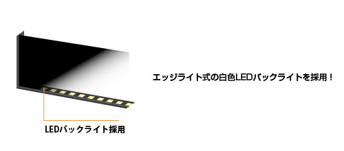 白色LEDバックライトを搭載、最大30Wの低消費電力