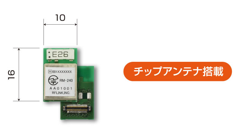 無線モジュールのサイズ