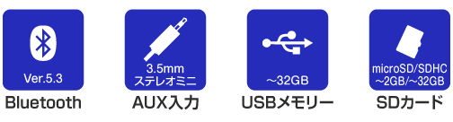 機器にあわせてさまざまな接続方法に対応