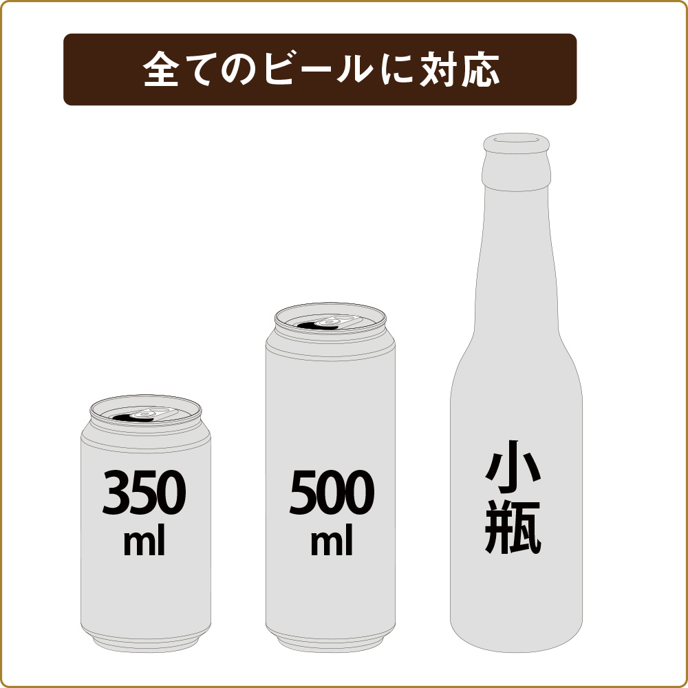 挿して使うので缶ビールやクラフトビール、海外ビール、すべてのビールに対応