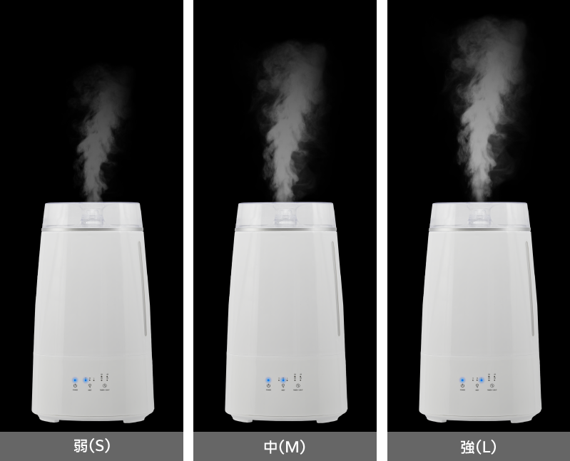 3段階の加湿モードを搭載