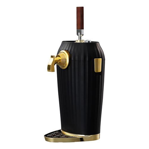 ビール樽をモチーフにドレープ調パターンを採用したボディデザイン