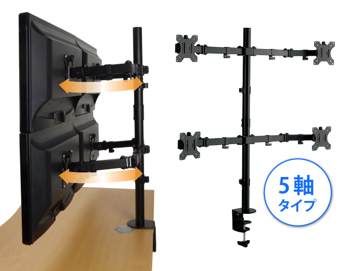 画面の前後移動ができる5軸タイプ