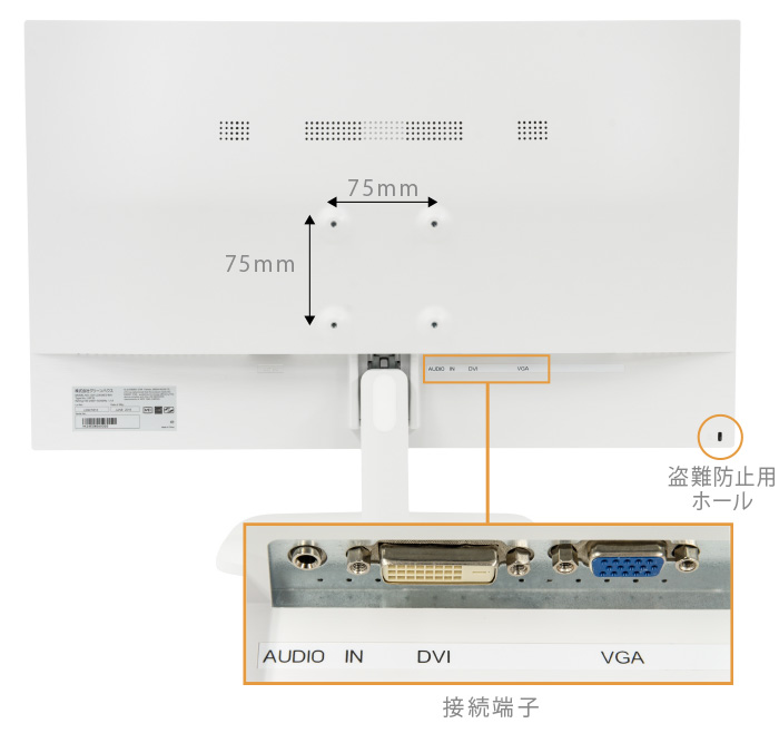 HDCPに対応したDVI-D端子＆アナログ端子の2系統入力に対応