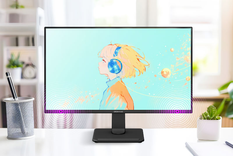 ステレオスピーカー(2.5W+2.5W)を内蔵