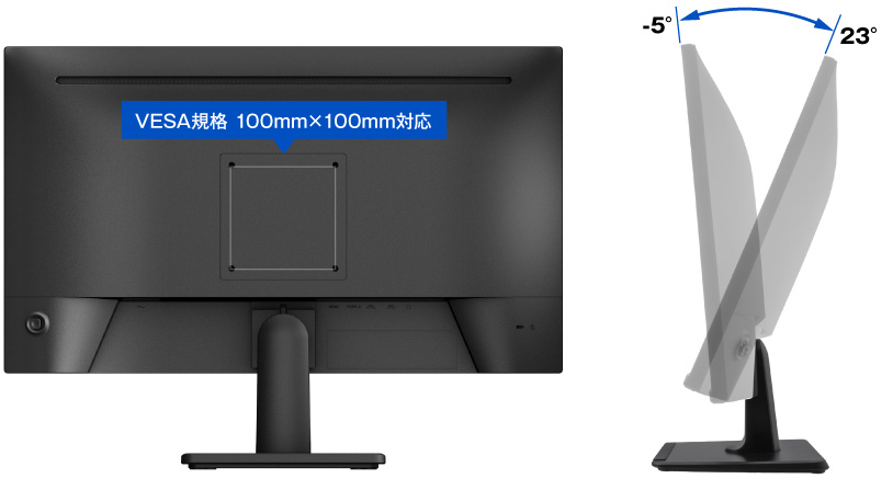 アームの取付けが可能なVESA規格