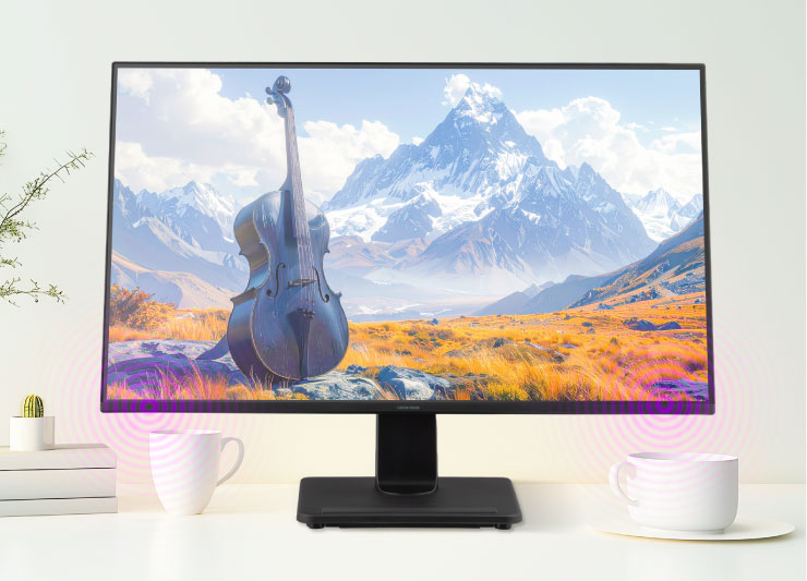 ステレオスピーカー(2.5W+2.5W)を内蔵