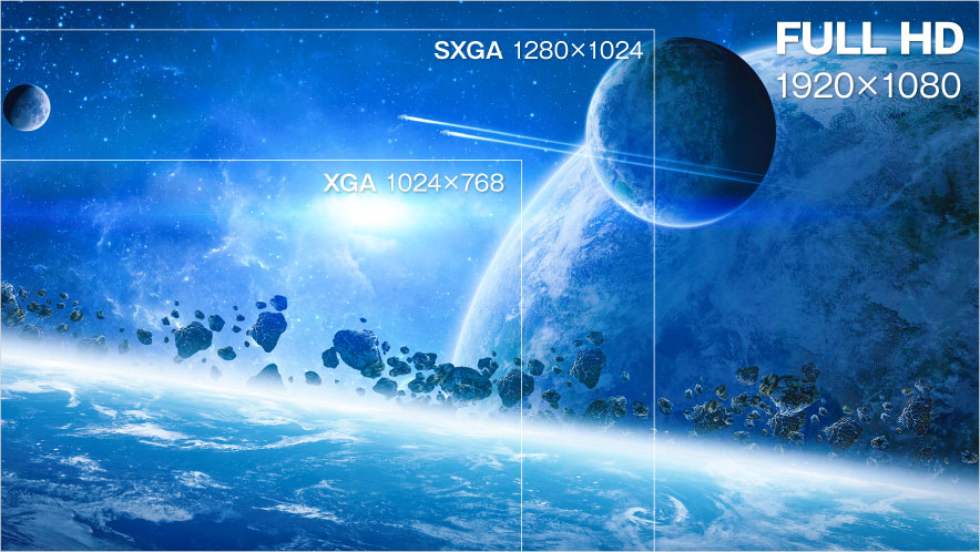 フル HDの高解像度に対応