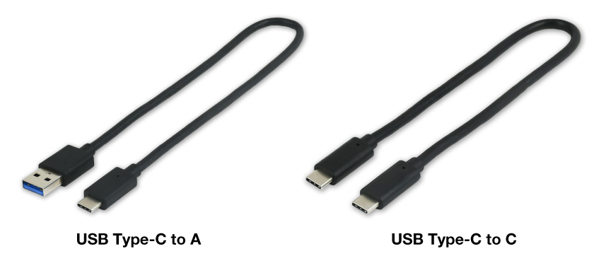 USB Type-C to C と USB Type-C to A ケーブルの2種類付属