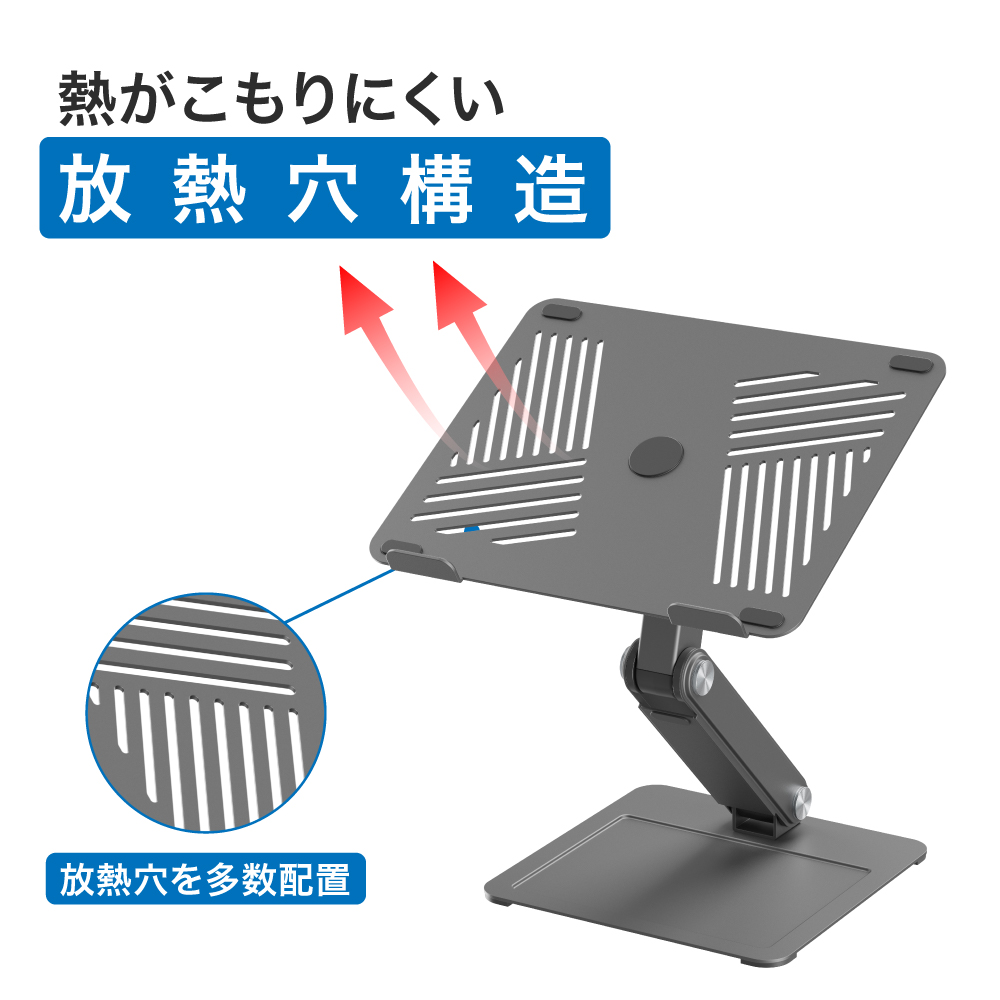 熱がこもりにくい放熱穴構造