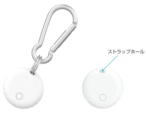 カラビナ、キーリング付き