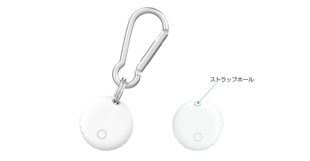 カラビナ、キーリング付き