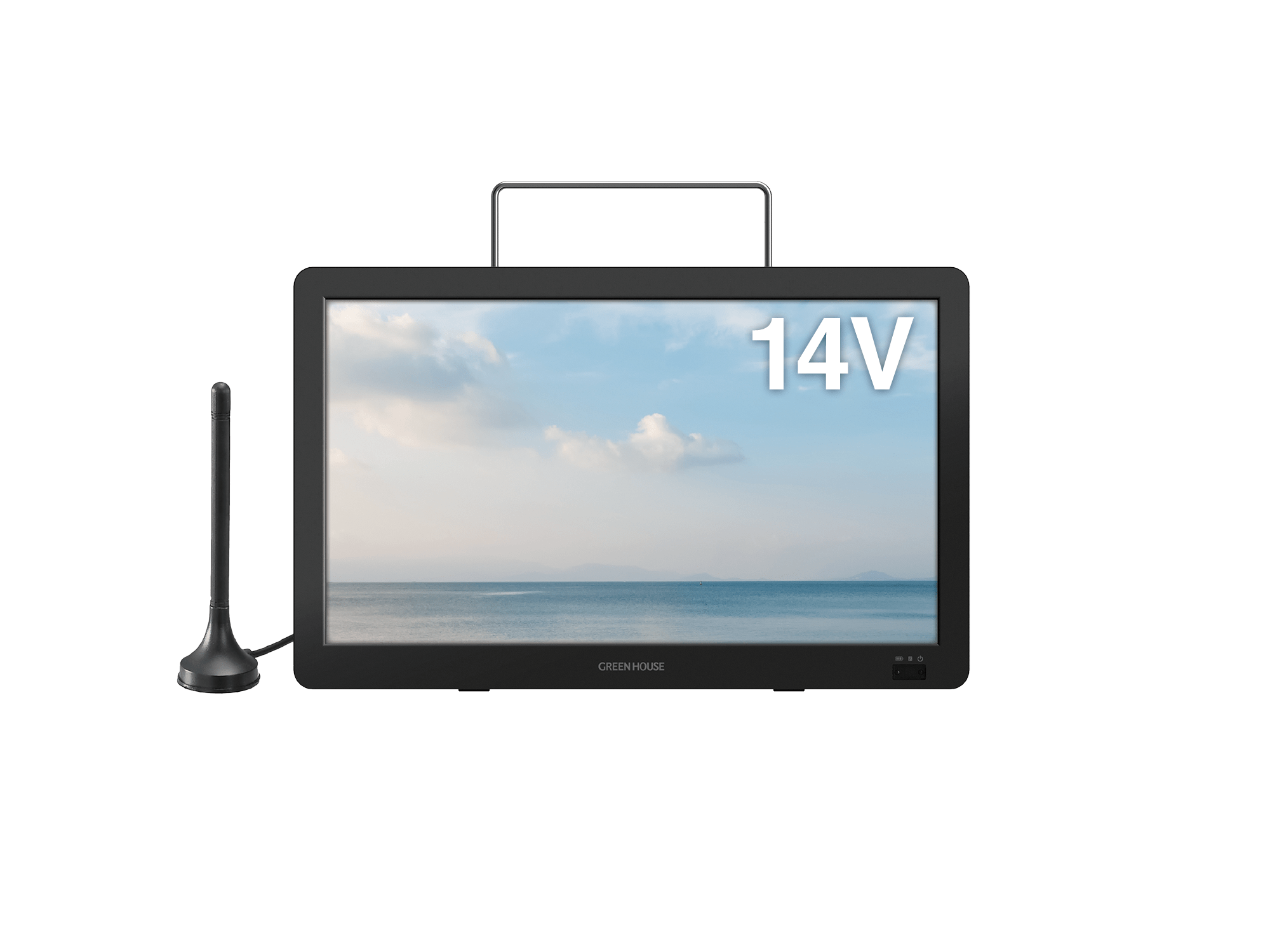 美品　14インチ バッテリー内蔵 ポータブルTV GH-PTV14AG-BK