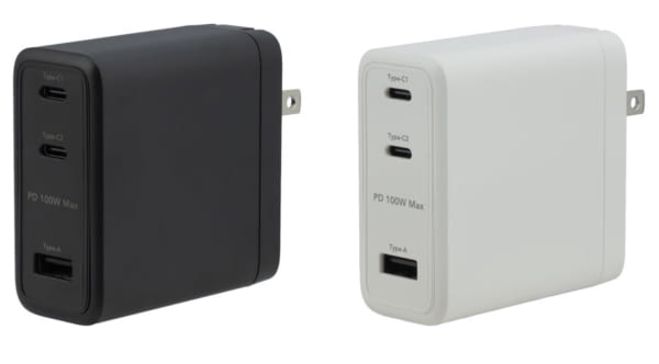 PD100W対応、  3ポートUSB-AC充電器 新発売！