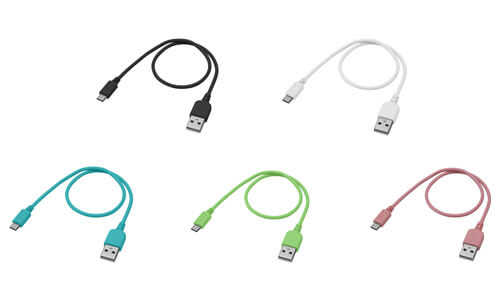 スマートフォン用長さ30cmのmicroUSB充電ケーブル新発売！