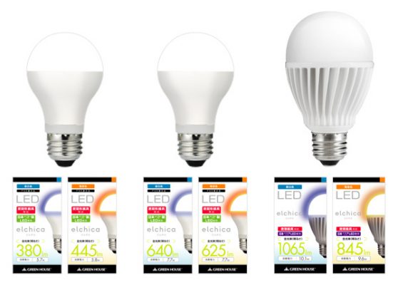 LED照明「elchica(エルチカ)」から密閉器具に対応したLED電球3シリーズが新発売!