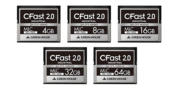 CFast 2.0の高速転送に対応したインダストリアル(工業用)CFast新発売!