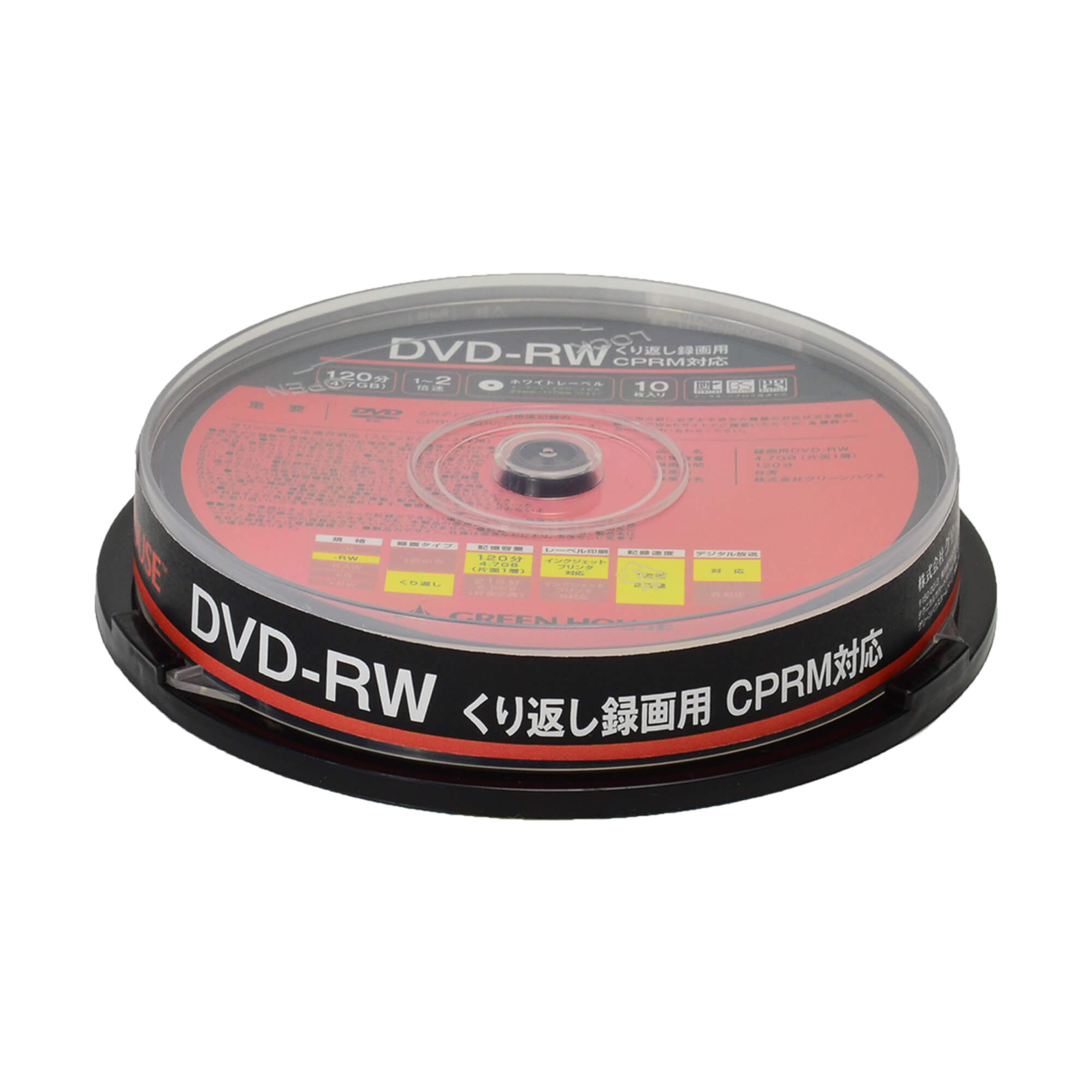 DVD-RW, DVD-RW | GH-DVDRWCA10 | GREEN HOUSE グリーンハウス