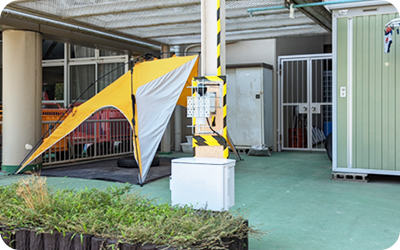 暑さ指数-WBGT-計測機器設置場所の例園庭の画像