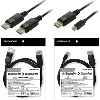 DisplayPort規格Ver1.2a対応のDisplayportケーブル/MiniDisplayportケーブル新発売