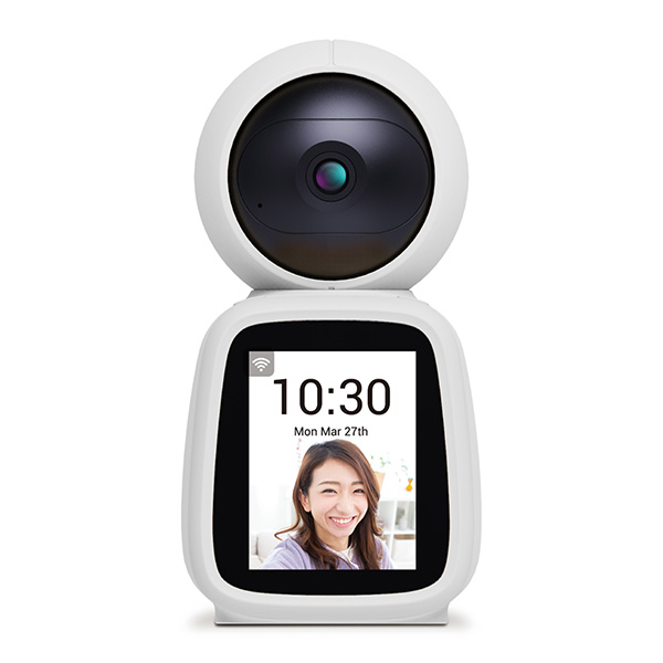 顔を見ながらお話しできる、液晶画面搭載みまもりスマートカメラが新