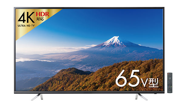 ディスカウントストアMrMax独占販売！<br>大画面4K/HDR対応65型<br class="sp">液晶テレビを新発売<br> 8万円を切る超破格値の<br class="sp">「79,780円（税抜）」！<br> ～オンラインショップにて11月15日(木)より予約開始！ ～